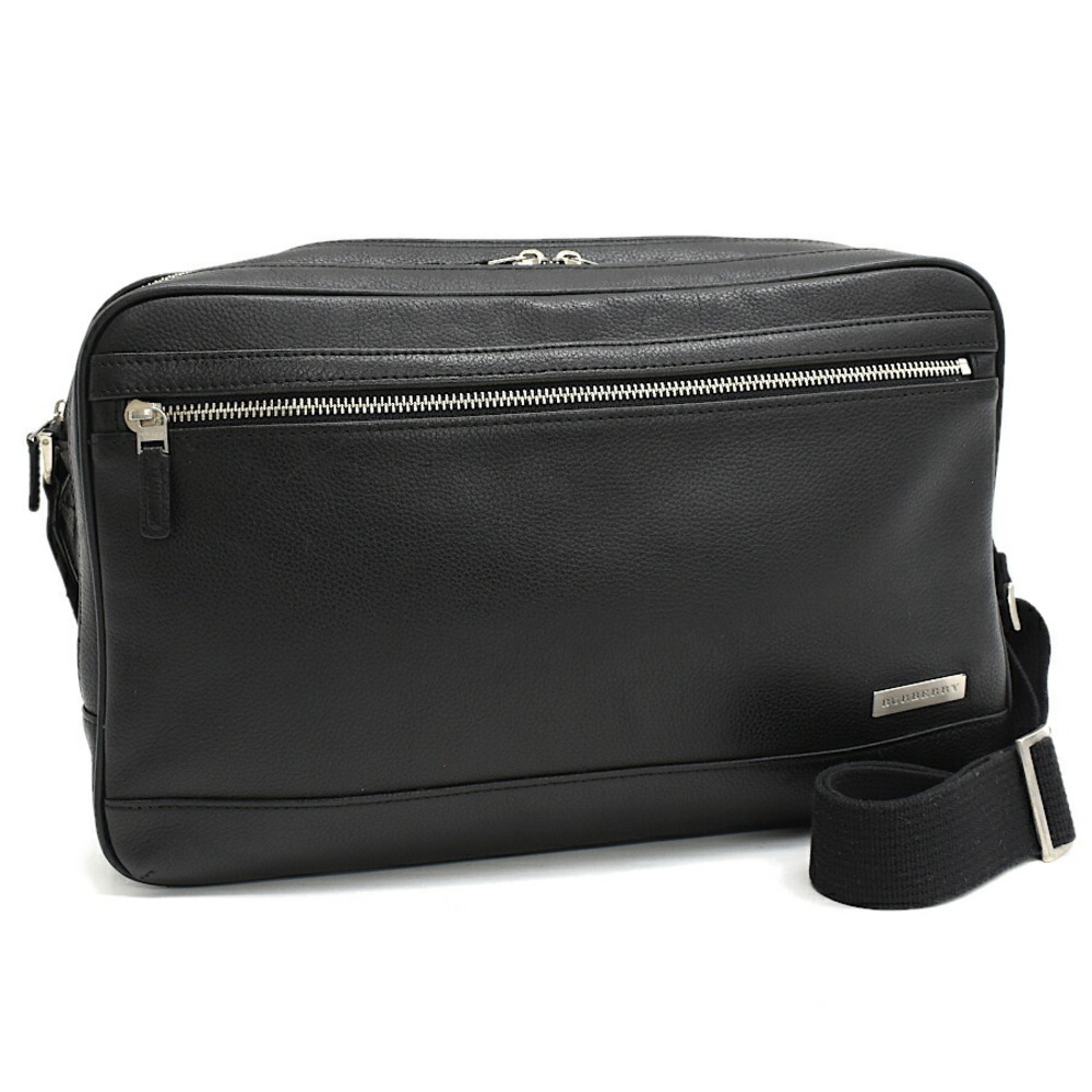 Burberry Crossbody Shoulder Bag Black Leather Nova Check